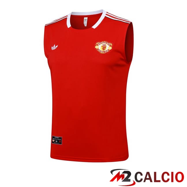 Maglie Calcio Personalizzate,Tute Calcio Squadre,Maglia Nazionale Italiana Calcio | Canotta Allenamento Manchester United Rosso 2025/2026