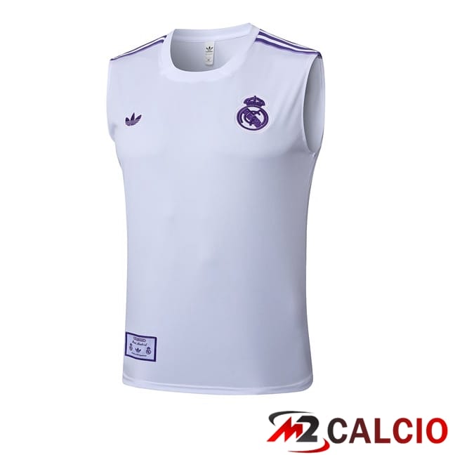 Maglie Calcio Personalizzate,Tute Calcio Squadre,Maglia Nazionale Italiana Calcio | Canotta Allenamento Real Madrid Bianco 2025/2026