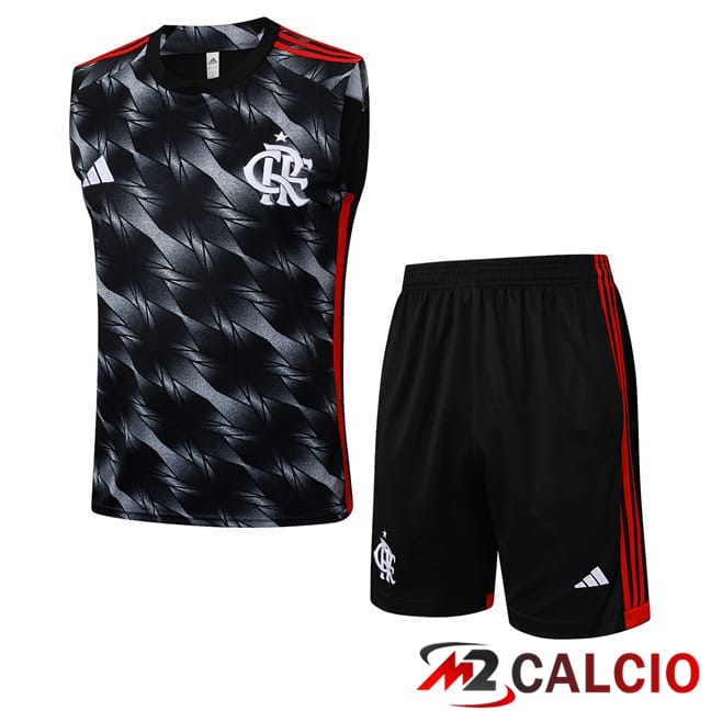 Maglie Calcio Personalizzate,Tute Calcio Squadre,Maglia Nazionale Italiana Calcio | Canotta Allenamento Flamengo + Pantaloncini Nero 2025/2026