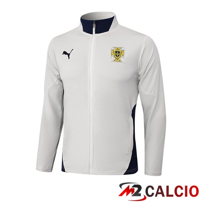 Maglie Calcio Personalizzate,Tute Calcio Squadre,Maglia Nazionale Italiana Calcio | Giacca Calcio Portogallo Grigio 2025/2026