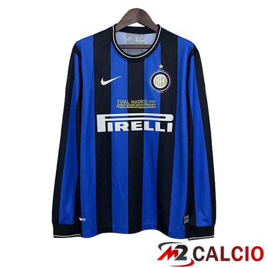 Maglie Calcio Personalizzate,Tute Calcio Squadre,Maglia Nazionale Italiana Calcio | Maglie Calcio Inter Milan Retro Prima Manica Lunga 2009/2010