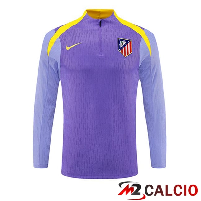 Maglie Calcio Personalizzate,Tute Calcio Squadre,Maglia Nazionale Italiana Calcio | Felpa Allenamento Atletico Madrid Viola 2025/2026