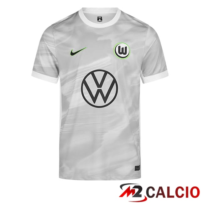 Maglie Calcio Personalizzate,Tute Calcio Squadre,Maglia Nazionale Italiana Calcio | Maglie Calcio Vfl Wolfsburg Seconda Grigio 2025/2026