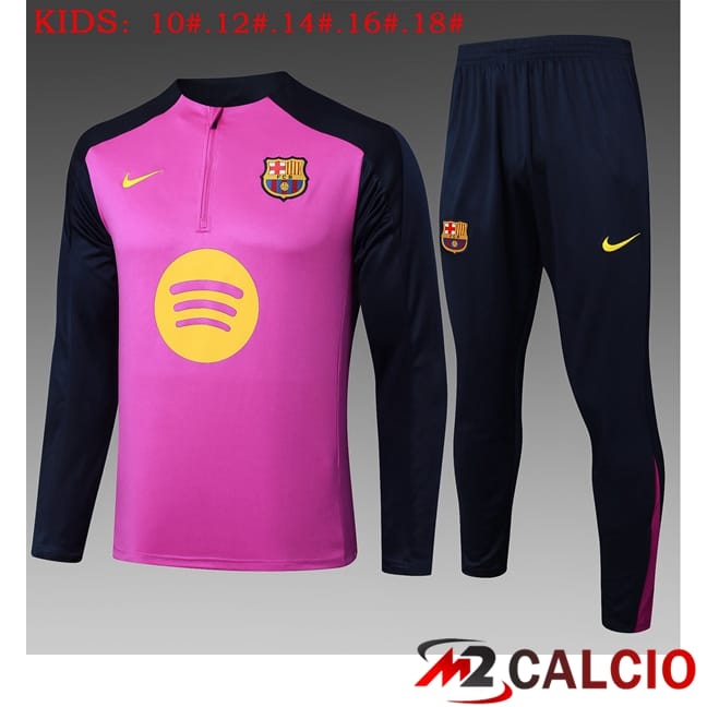 Maglie Calcio Personalizzate,Tute Calcio Squadre,Maglia Nazionale Italiana Calcio | Insieme Tuta Calcio FC Barcellona Bambino Rosa 2025/2026