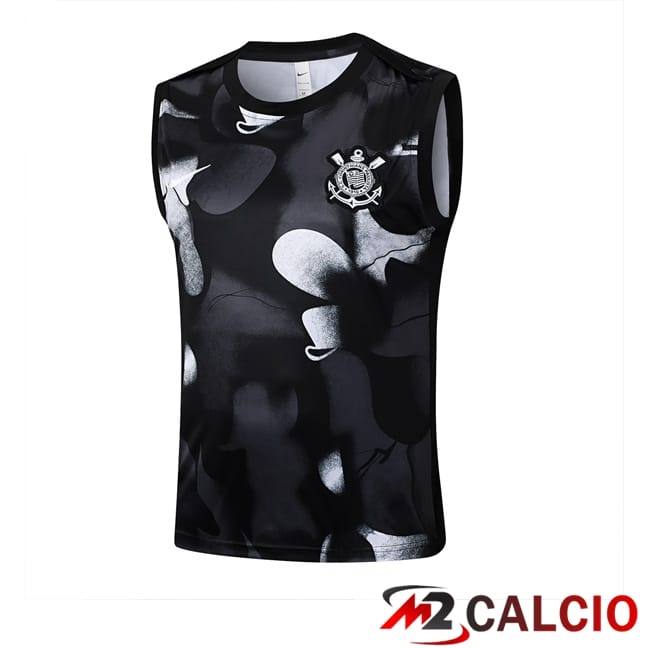 Maglie Calcio Personalizzate,Tute Calcio Squadre,Maglia Nazionale Italiana Calcio | Canotta Allenamento Corinthians Nero 2025/2026