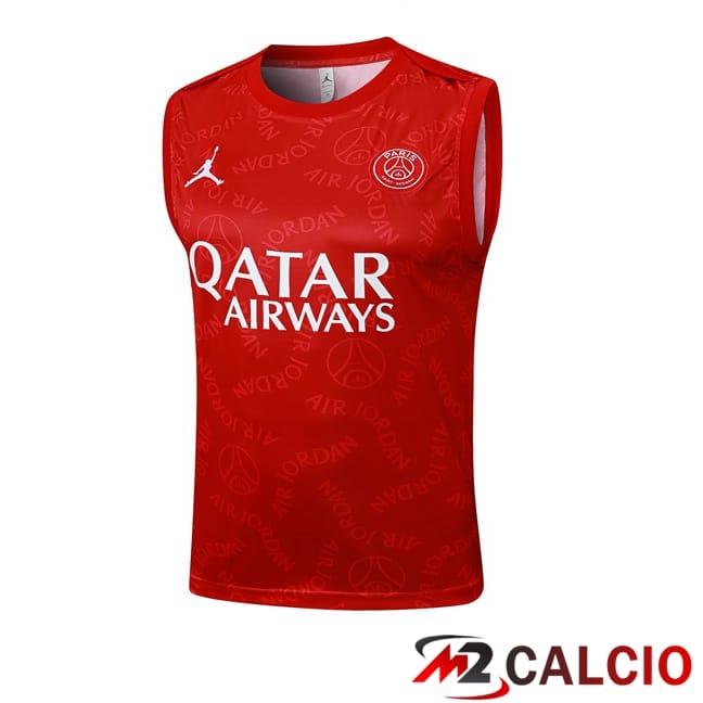 Maglie Calcio Personalizzate,Tute Calcio Squadre,Maglia Nazionale Italiana Calcio | Canotta Allenamento Jordan Paris PSG Rosso 2025/2026