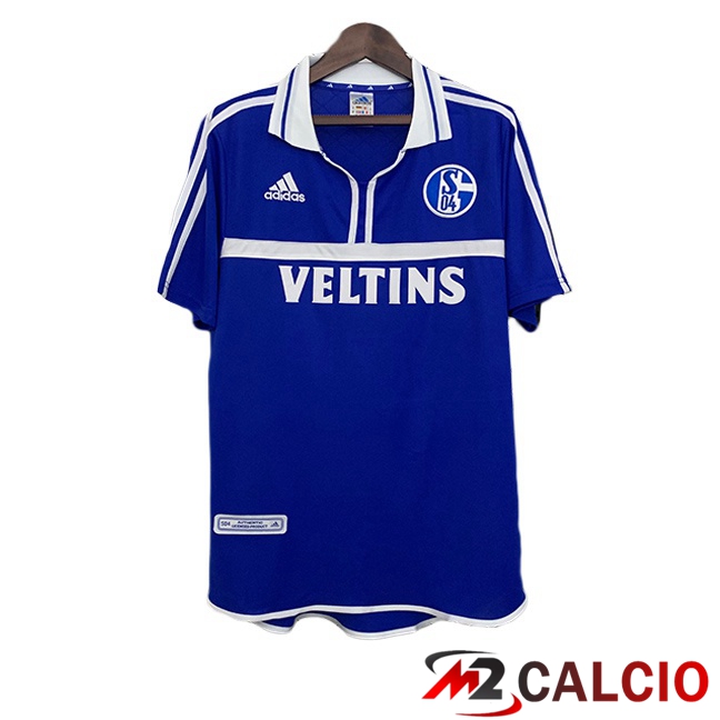 Maglie Calcio Personalizzate,Tute Calcio Squadre,Maglia Nazionale Italiana Calcio | Maglie Calcio Schalke 04 Retro Prima Blu 2001-2002