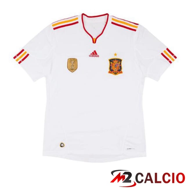 Maglie Calcio Personalizzate,Tute Calcio Squadre,Maglia Nazionale Italiana Calcio | Maglie Calcio Spagna Retro Seconda Bianco 2011