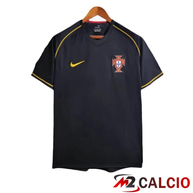 Maglie Calcio Personalizzate,Tute Calcio Squadre,Maglia Nazionale Italiana Calcio | Maglie Calcio Portogallo Retro Seconda Nero 2006
