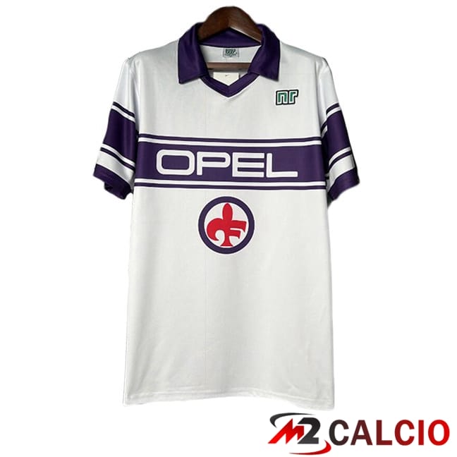 Maglie Calcio Personalizzate,Tute Calcio Squadre,Maglia Nazionale Italiana Calcio | Maglie Calcio ACF Fiorentina Retro Seconda Bianco 1983-1985