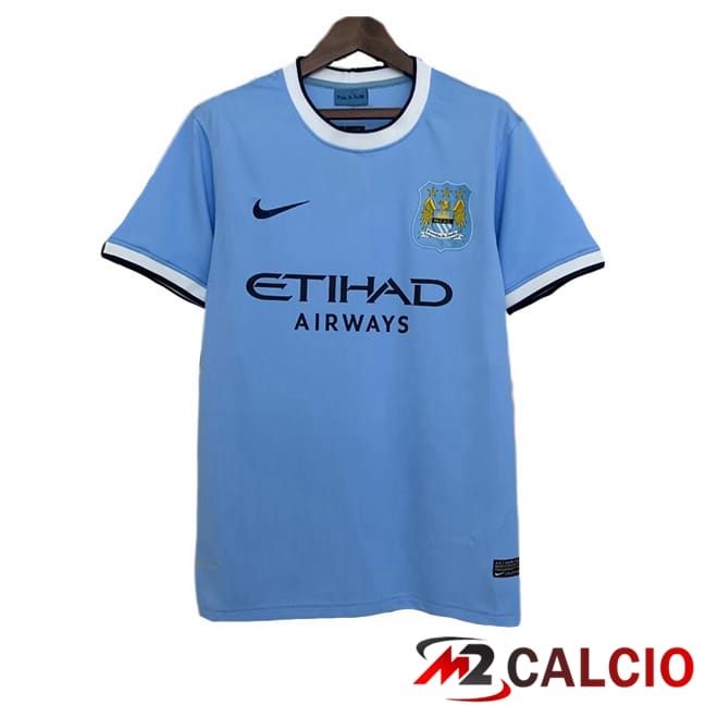 Maglie Calcio Personalizzate,Tute Calcio Squadre,Maglia Nazionale Italiana Calcio | Maglie Calcio Manchester City Retro Prima Blu 2013-2014