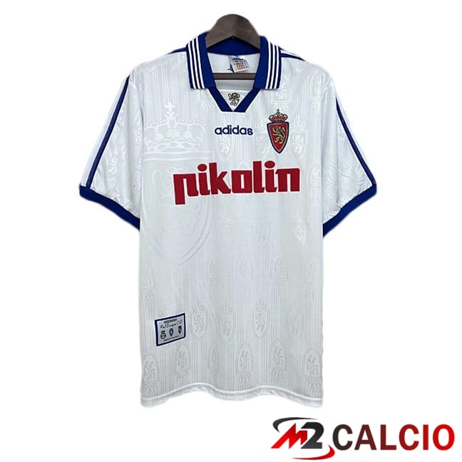 Maglie Calcio Personalizzate,Tute Calcio Squadre,Maglia Nazionale Italiana Calcio | Maglie Calcio Real Zaragoza Retro Prima Bianco 1997-1998