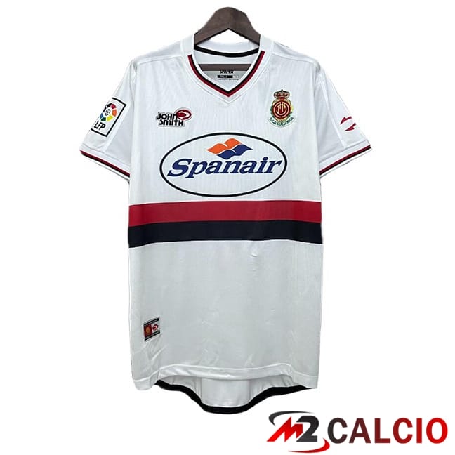 Maglie Calcio Personalizzate,Tute Calcio Squadre,Maglia Nazionale Italiana Calcio | Maglie Calcio RCD Mallorca Retro Seconda Bianco 2001-2002