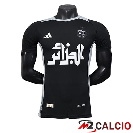 Maglie Calcio Personalizzate,Tute Calcio Squadre,Maglia Nazionale Italiana Calcio | Maglie Calcio Algeria Edizione Speciale Nero 2025/2026