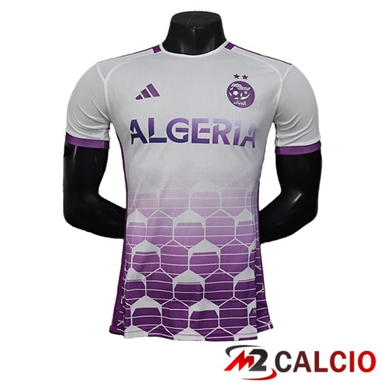 Maglie Calcio Personalizzate,Tute Calcio Squadre,Maglia Nazionale Italiana Calcio | Maglie Calcio Algeria Edizione Speciale Bianco/Viola 2025/2026