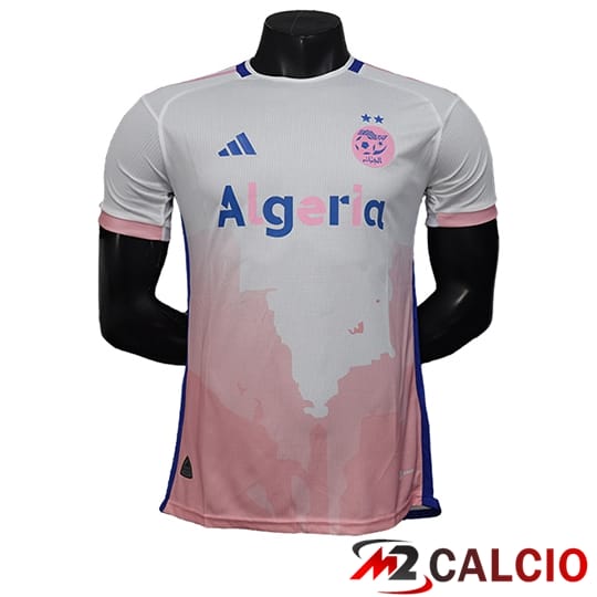 Maglie Calcio Personalizzate,Tute Calcio Squadre,Maglia Nazionale Italiana Calcio | Maglie Calcio Algeria Edizione Speciale Bianco/Rosa 2025/2026