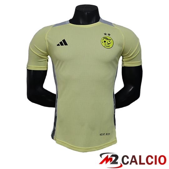 Maglie Calcio Personalizzate,Tute Calcio Squadre,Maglia Nazionale Italiana Calcio | Maglie Calcio Algeria Edizione Speciale Giallo 2025/2026