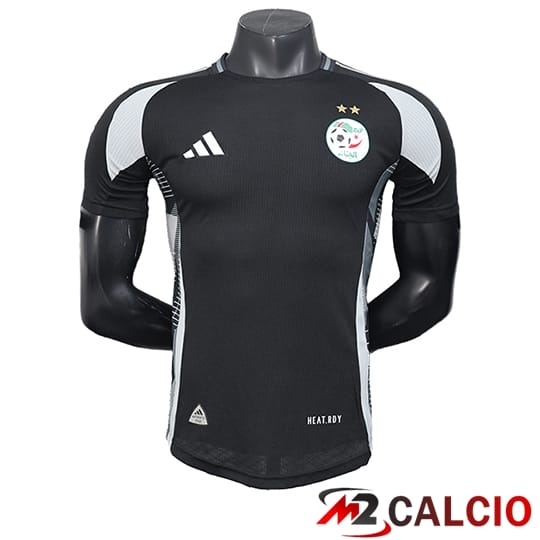 Maglie Calcio Personalizzate,Tute Calcio Squadre,Maglia Nazionale Italiana Calcio | Maglie Calcio Algeria Edizione Speciale Nero/Grigio 2025/2026