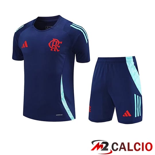 Maglie Calcio Personalizzate,Tute Calcio Squadre,Maglia Nazionale Italiana Calcio | Insieme T Shirt Allenamento Flamengo Bambino Blu Reale 2025/2026