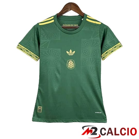 Maglie Calcio Personalizzate,Tute Calcio Squadre,Maglia Nazionale Italiana Calcio | Maglie Calcio Messico Donna Edizione Speciale Verde 2025/2026