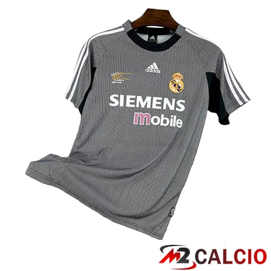 Maglie Calcio Personalizzate,Tute Calcio Squadre,Maglia Nazionale Italiana Calcio | Maglie Calcio Real Madrid Retro Portiere Grigio 2002/2003