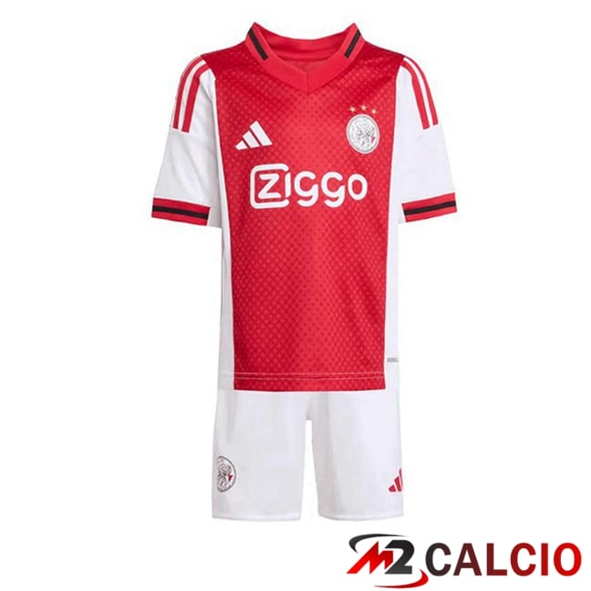 Maglie Calcio Personalizzate,Tute Calcio Squadre,Maglia Nazionale Italiana Calcio | Maglie Calcio AFC Ajax Bambino Prima Rosso Bianco 2025/2026