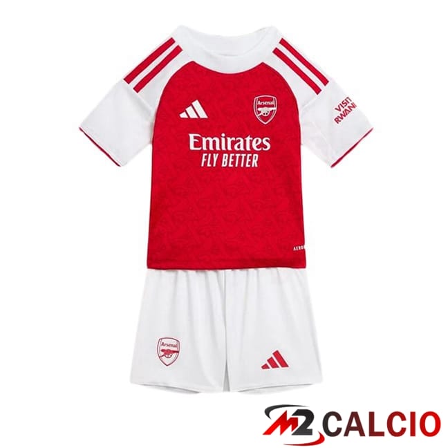 Maglie Calcio Personalizzate,Tute Calcio Squadre,Maglia Nazionale Italiana Calcio | Maglie Calcio Arsenal Bambino Prima Rosso Bianco 2025/2026