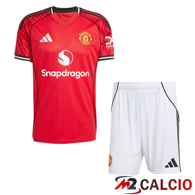 Maglie Calcio Personalizzate,Tute Calcio Squadre,Maglia Nazionale Italiana Calcio | Maglie Calcio Manchester United Bambino Prima Rosso 2025/2026