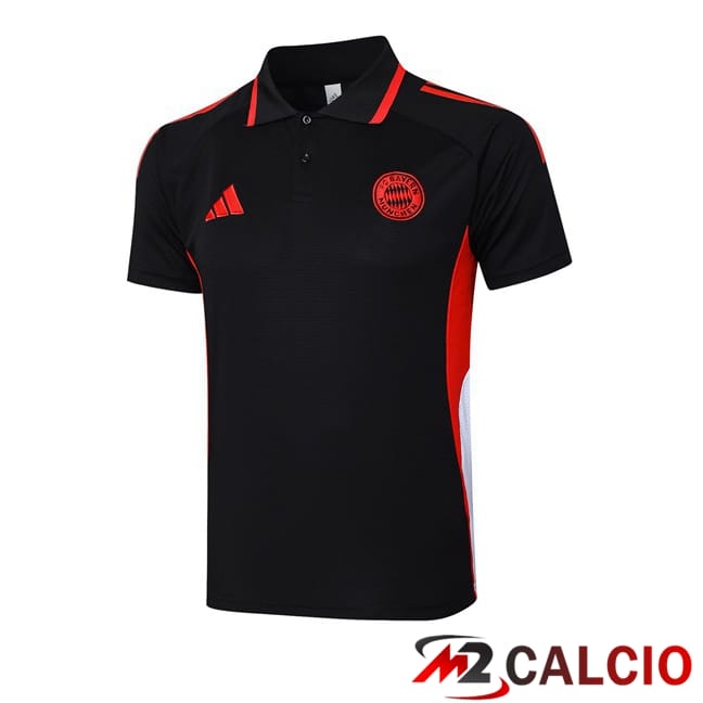 Maglie Calcio Personalizzate,Tute Calcio Squadre,Maglia Nazionale Italiana Calcio | Maglia Polo Bayern Monaco Nero 2025/2026