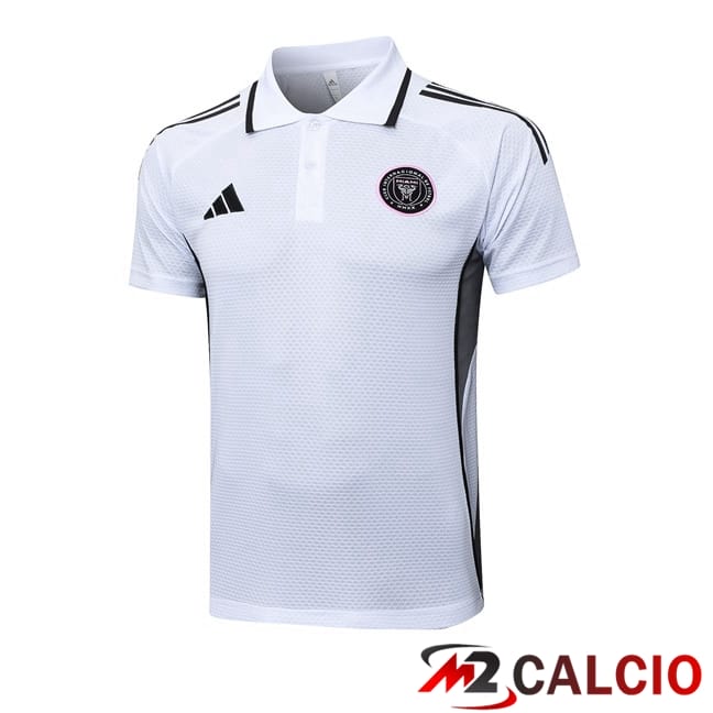 Maglie Calcio Personalizzate,Tute Calcio Squadre,Maglia Nazionale Italiana Calcio | Maglia Polo Inter Miami CF Bianco 2025/2026