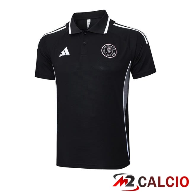 Maglie Calcio Personalizzate,Tute Calcio Squadre,Maglia Nazionale Italiana Calcio | Maglia Polo Inter Miami CF Nero 2025/2026