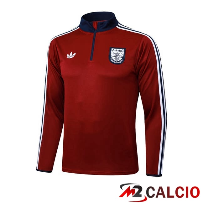 Maglie Calcio Personalizzate,Tute Calcio Squadre,Maglia Nazionale Italiana Calcio | Felpa Allenamento Arsenal Rosso 2025/2026