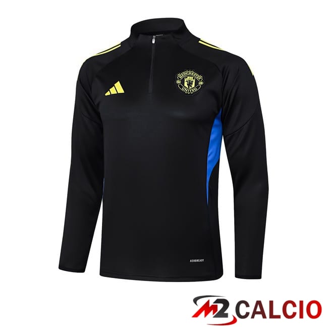 Maglie Calcio Personalizzate,Tute Calcio Squadre,Maglia Nazionale Italiana Calcio | Felpa Allenamento Manchester United Nero 2025/2026