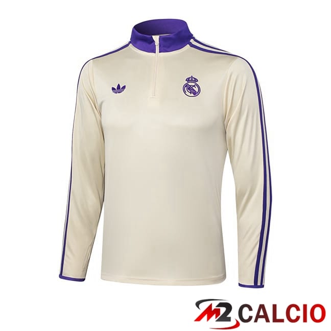 Maglie Calcio Personalizzate,Tute Calcio Squadre,Maglia Nazionale Italiana Calcio | Felpa Allenamento Real Madrid Giallo 2025/2026