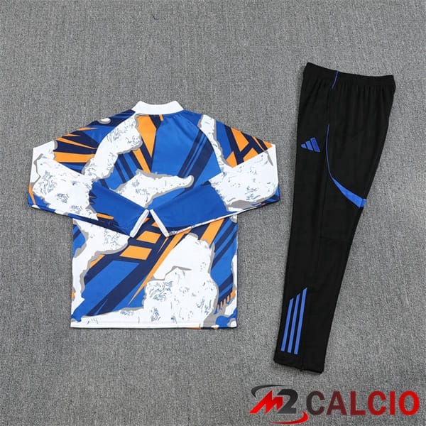 Insieme Tuta Calcio Real Madrid Blu Bianco 2025/2026
