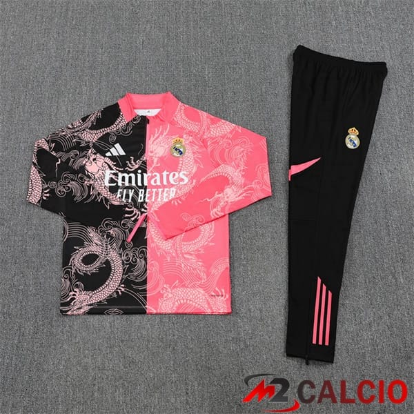 Insieme Tuta Calcio Real Madrid Rosa Nero 2025/2026