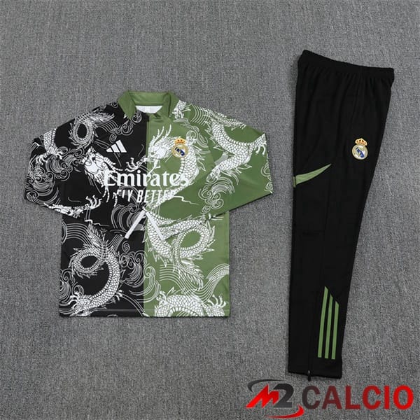 Insieme Tuta Calcio Real Madrid Nero Verde 2025/2026