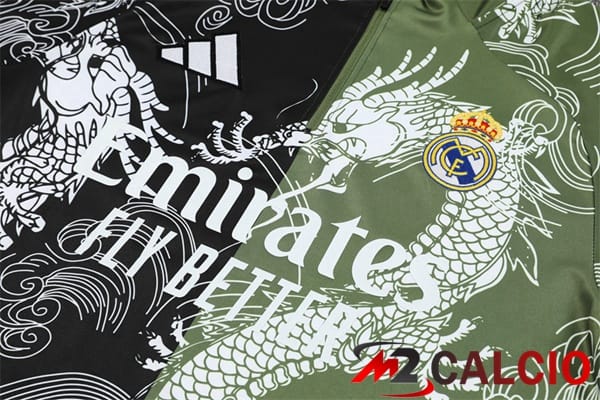Insieme Tuta Calcio Real Madrid Nero Verde 2025/2026