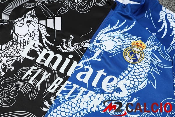 Insieme Tuta Calcio Real Madrid Nero Blu 2025/2026