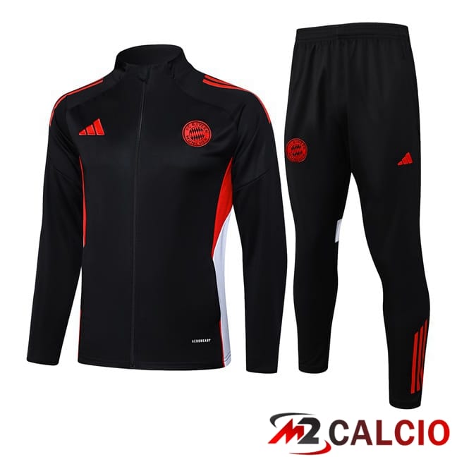 Maglie Calcio Personalizzate,Tute Calcio Squadre,Maglia Nazionale Italiana Calcio | Insieme Tuta Calcio - Giacca Bayern Monaco Nero 2025/2026