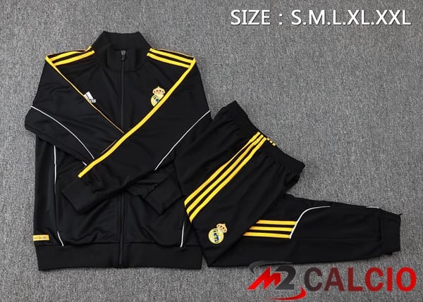 Insieme Tuta Calcio - Giacca Real Madrid Nero 2025/2026