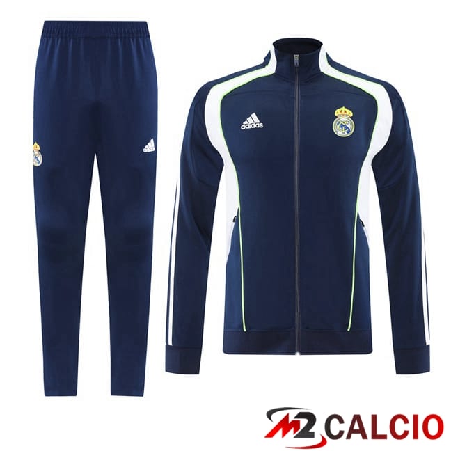 Maglie Calcio Personalizzate,Tute Calcio Squadre,Maglia Nazionale Italiana Calcio | Insieme Tuta Calcio - Giacca Real Madrid Blu Reale 2025/2026