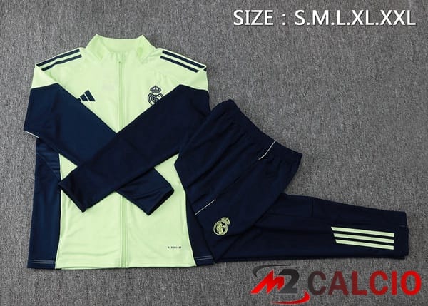 Insieme Tuta Calcio - Giacca Real Madrid Verde 2025/2026