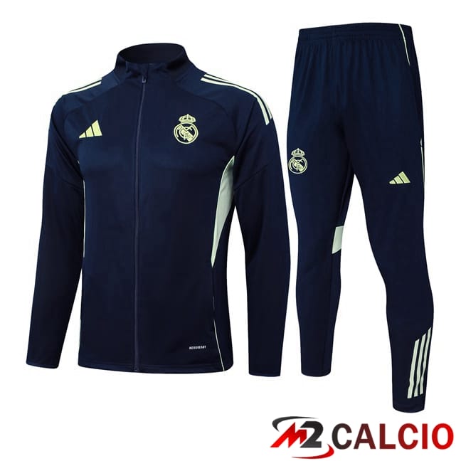 Maglie Calcio Personalizzate,Tute Calcio Squadre,Maglia Nazionale Italiana Calcio | Insieme Tuta Calcio - Giacca Real Madrid Blu Reale 2025/2026