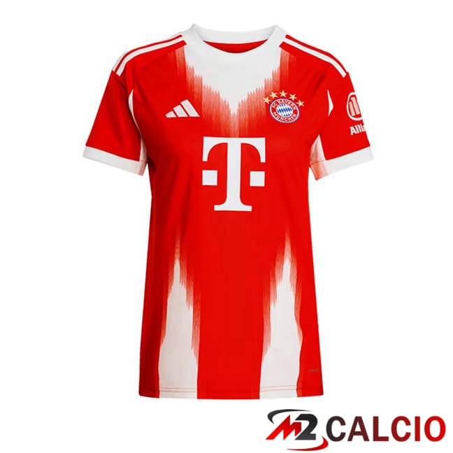 Maglie Calcio Personalizzate,Tute Calcio Squadre,Maglia Nazionale Italiana Calcio | Maglie Calcio Bayern Monaco Donna Prima Rosso 2025/2026