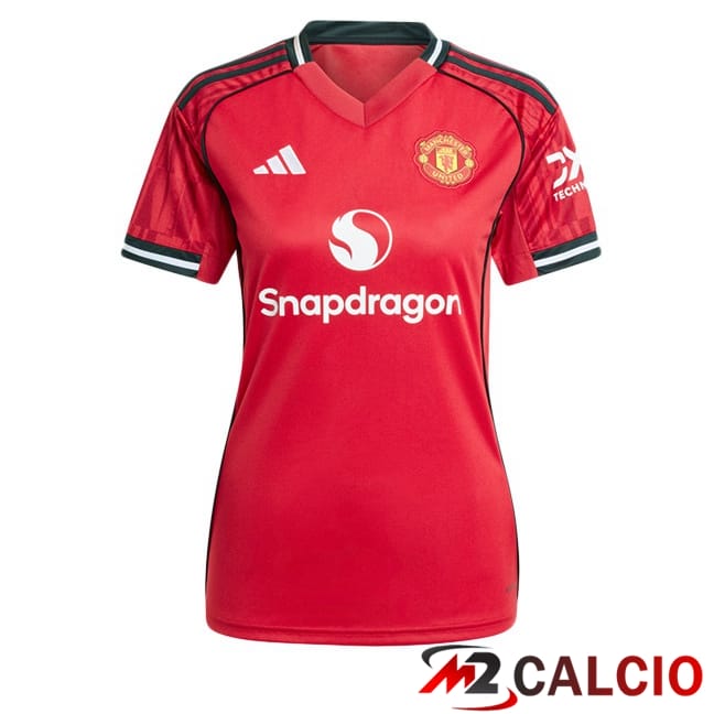 Maglie Calcio Personalizzate,Tute Calcio Squadre,Maglia Nazionale Italiana Calcio | Maglie Calcio Manchester United Donna Prima Rosso 2025/2026