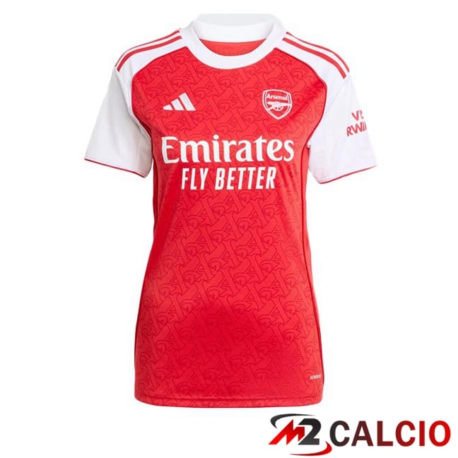 Maglie Calcio Personalizzate,Tute Calcio Squadre,Maglia Nazionale Italiana Calcio | Maglie Calcio Arsenal Donna Prima Rosso Bianco 2025/2026