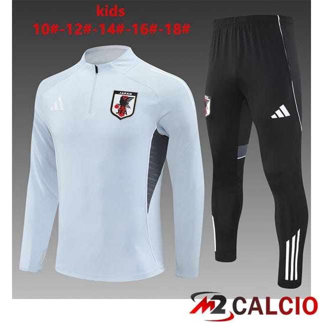 Maglie Calcio Personalizzate,Tute Calcio Squadre,Maglia Nazionale Italiana Calcio | Insieme Tuta Calcio Giappone Bambino Grigio 2025/2026