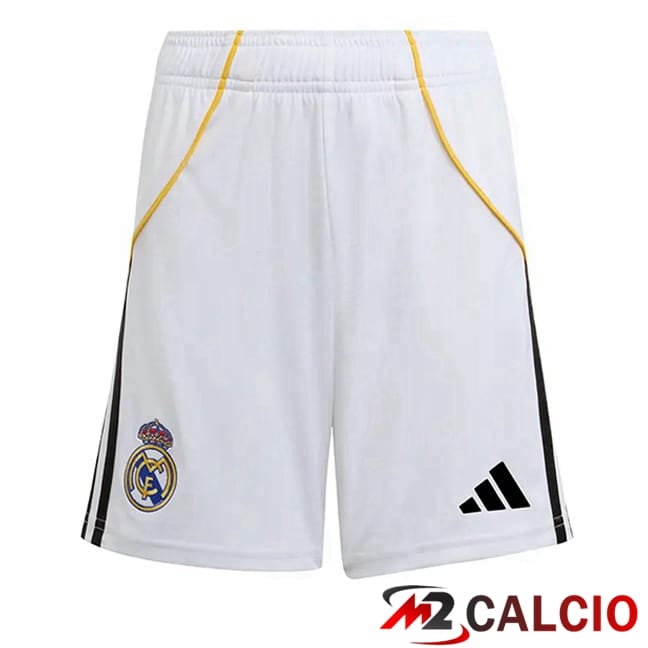 Maglie Calcio Personalizzate,Tute Calcio Squadre,Maglia Nazionale Italiana Calcio | Pantaloncini Calcio Real Madrid Prima Bianco 2025/2026