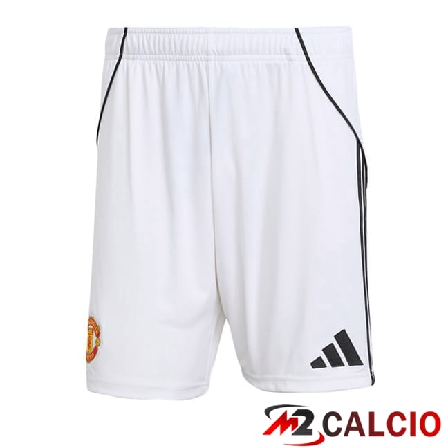 Maglie Calcio Personalizzate,Tute Calcio Squadre,Maglia Nazionale Italiana Calcio | Pantaloncini Calcio Manchester United Prima Bianco 2025/2026